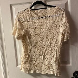 Adiva Cream Lace Blouse